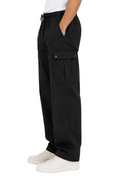 Utility Wide Leg Cargo Trousers – Olive Green