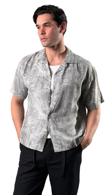 Tropical Print Box Shirt