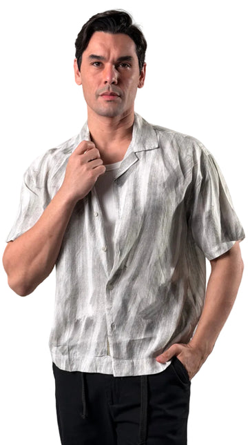 Abstract Brushstroke Box Fit Shirt