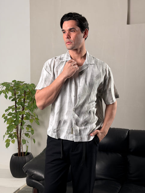 Abstract Brushstroke Box Fit Shirt