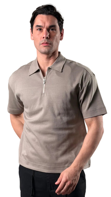 Zip Collar T-Shirt – Box Fit