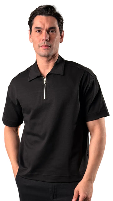 Zip Collar T-Shirt – Box Fit