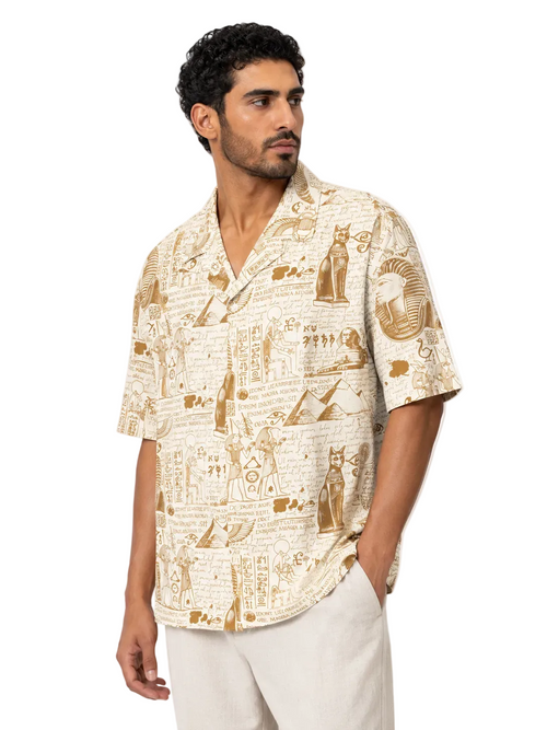 Pharaoh Sketch Relaxed Resort Shirt