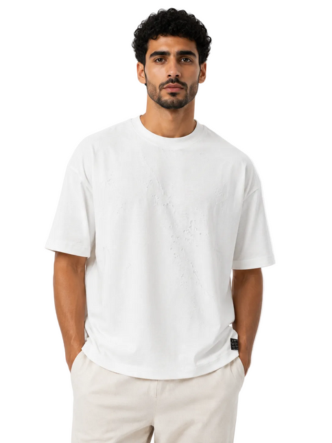 Dune Weave Textured Box Fit T-Shirt