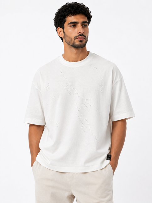 Ripple Knit Box Fit T-Shirt