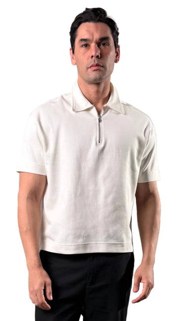 Zip Collar T-Shirt – Box Fit