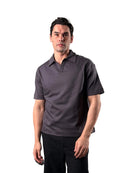 Minimal Polo Collar T-Shirt – Black
