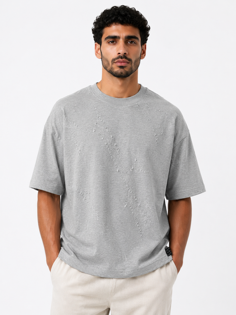 Ripple Knit Box Fit T-Shirt