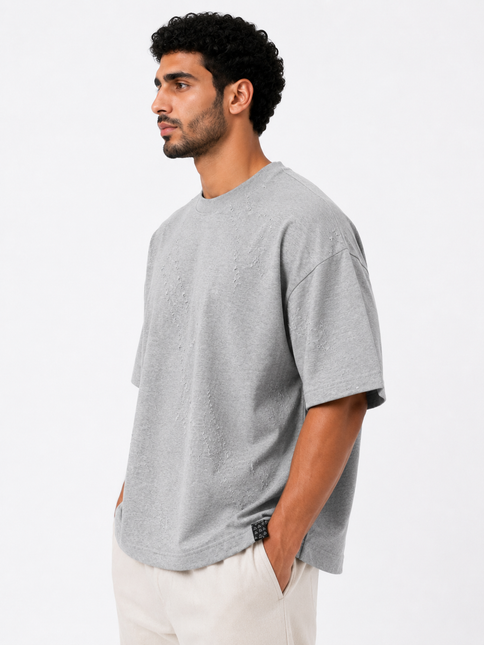 Ripple Knit Box Fit T-Shirt