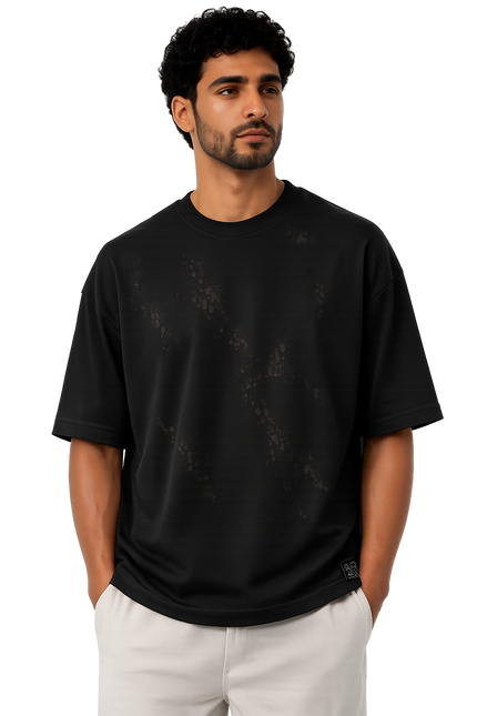 Ripple Knit Box Fit T-Shirt