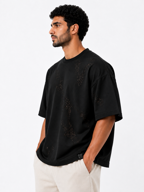 Dune Weave Textured Box Fit T-Shirt