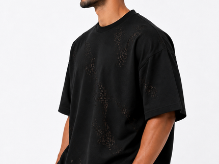 Ripple Knit Box Fit T-Shirt