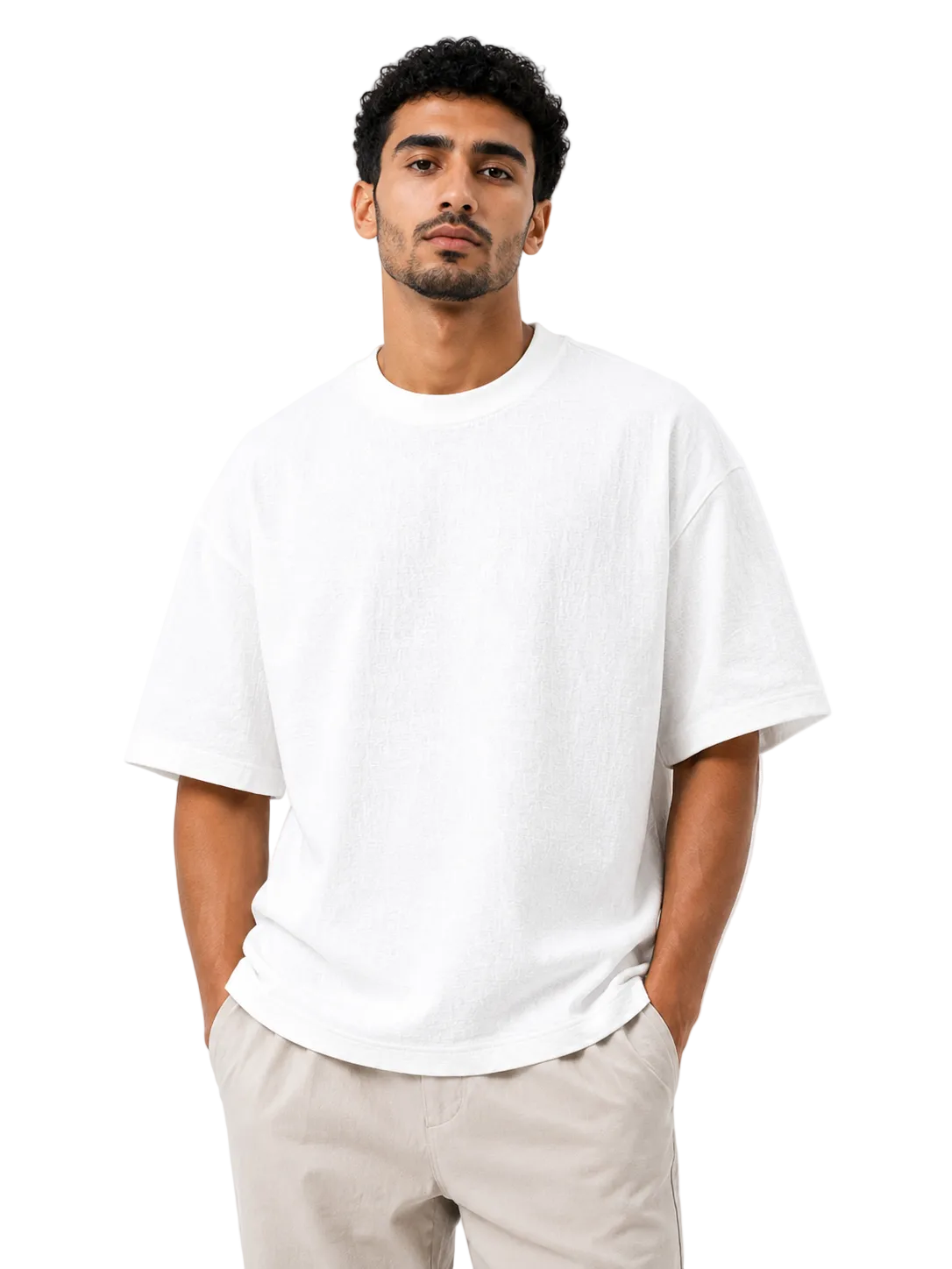 Ripple Knit Box Fit T-Shirt