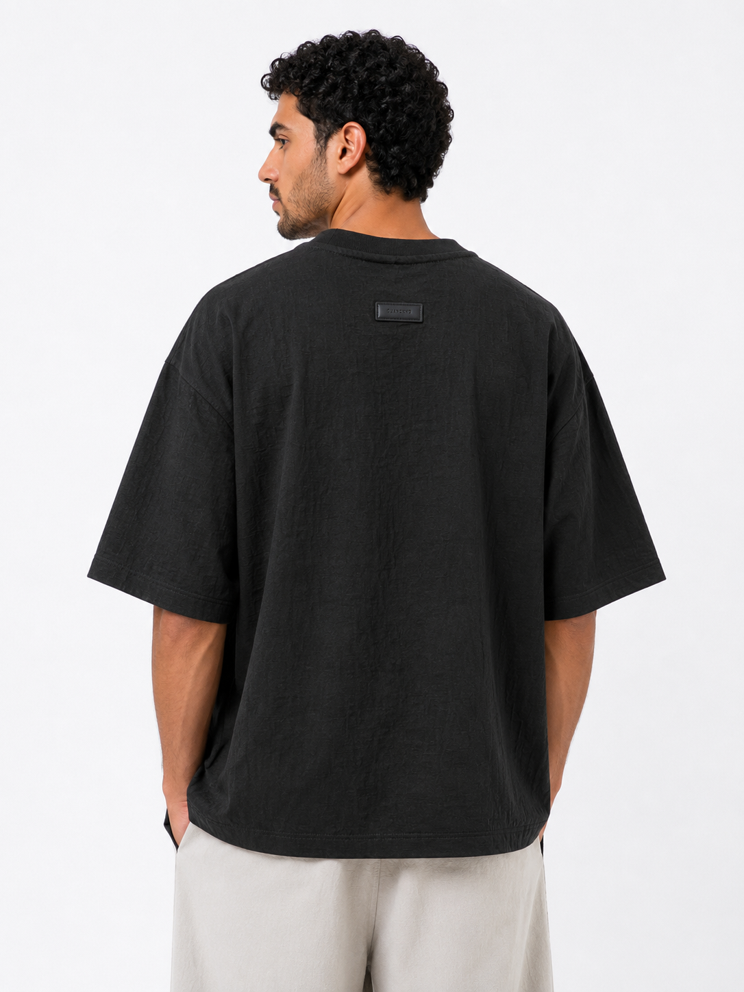Ripple Knit Box Fit T-Shirt