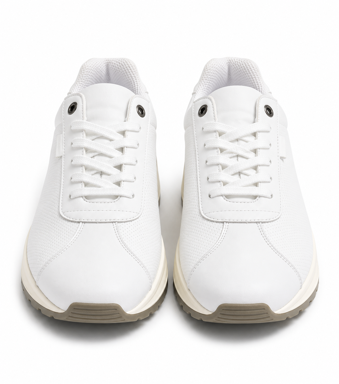 Minimal Lace-Up Casual Sneakers Dotted