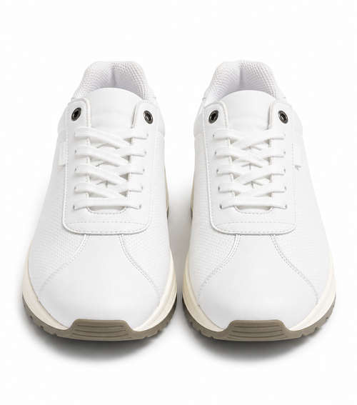 Minimal Lace-Up Casual Sneakers Dotted