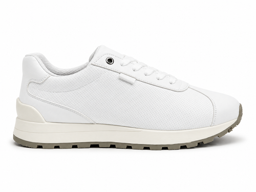 Minimal Lace-Up Casual Sneakers Dotted