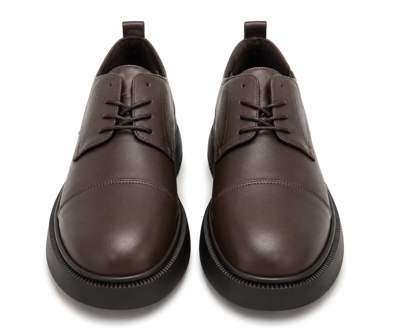 Line Chunky Sole Leather Derby Shoes