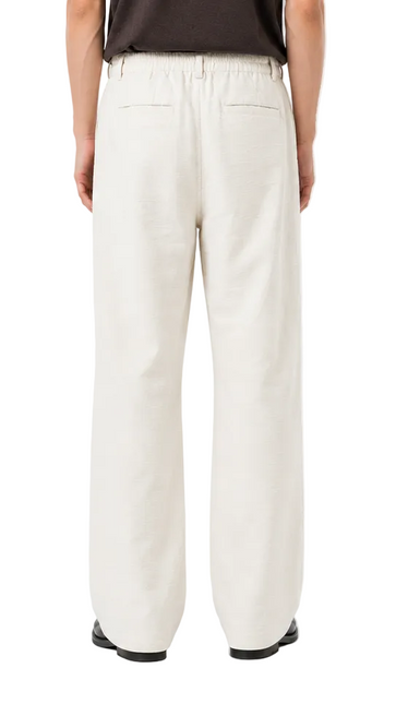 Linen Blend Wide Leg Trousers