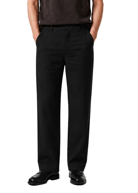 Linen Blend Wide Leg Trousers