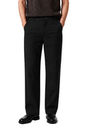 Linen Blend Wide Leg Trousers