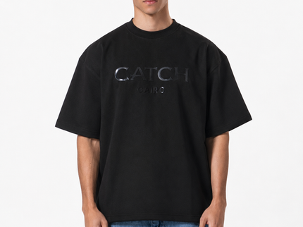 Crew Neck Oversized Fit Catch Printed T-Shirt
