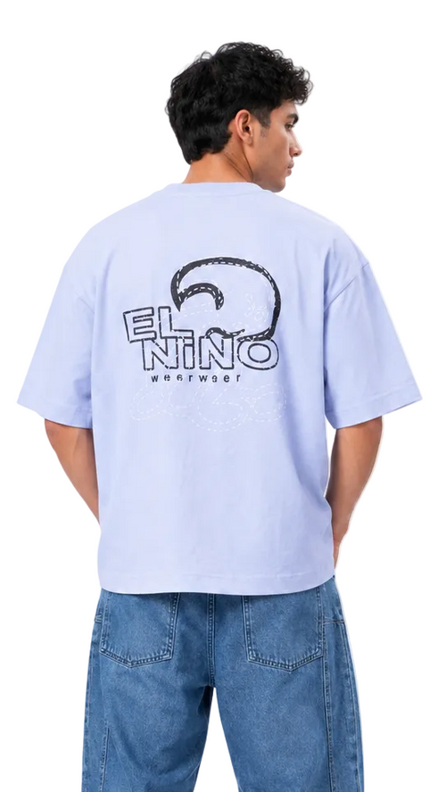 El Niño Box Fit T-Shirt – Ice Blue