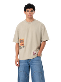 Vintage Postcard Box Fit T-Shirt