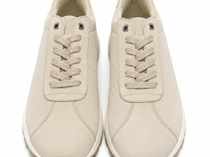Minimal Lace-Up Casual Sneakers Dotted