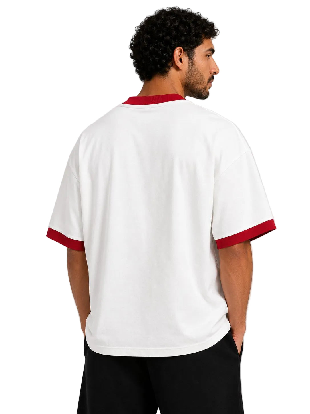 Egypt White with Red Contrast Trim