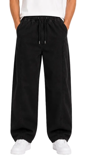 Narrow Waist Wide Leg Denim Pants