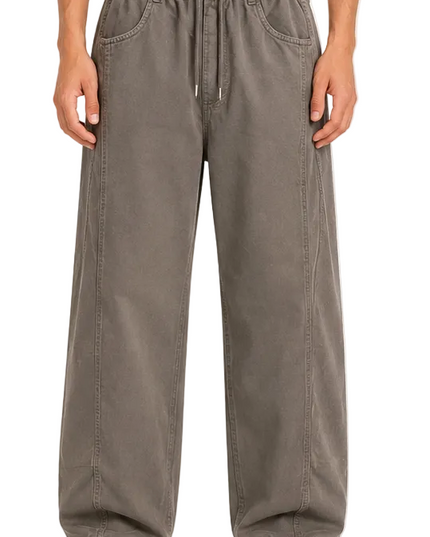 Narrow Waist Wide Leg Denim Pants