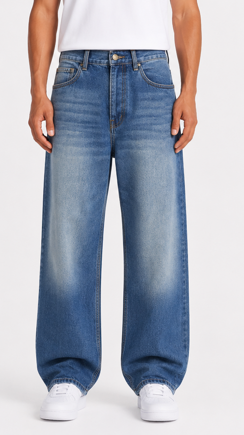 Relaxed Wide Leg Jeans