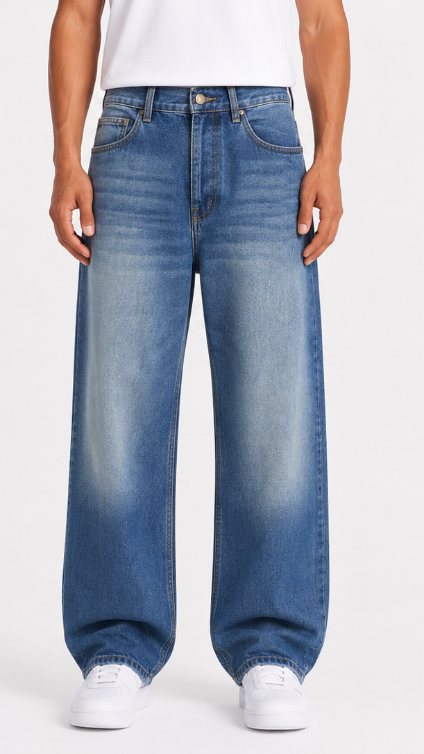 Relaxed Wide Leg Jeans