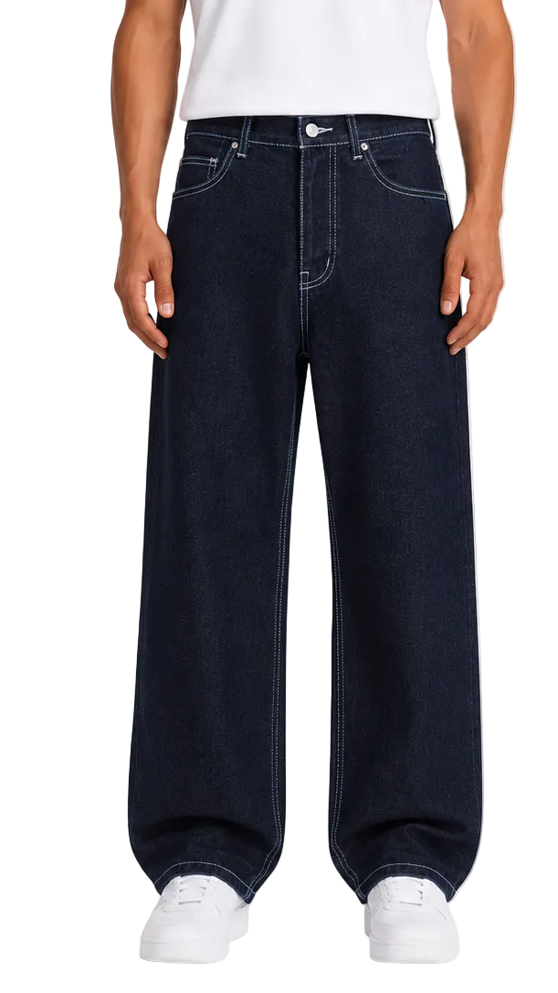 Relaxed Wide Leg Jeans
