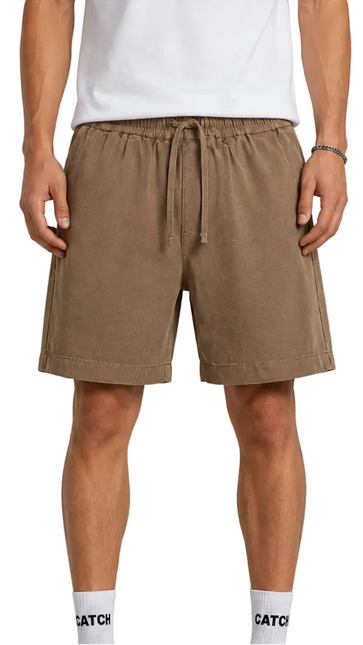 Vintage Washed Drawstring Shorts