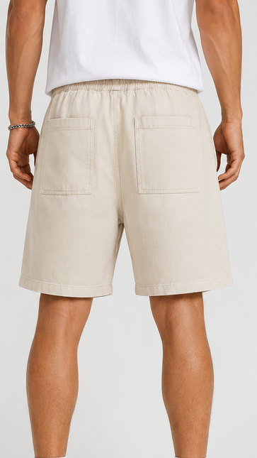 Vintage Washed Drawstring Shorts