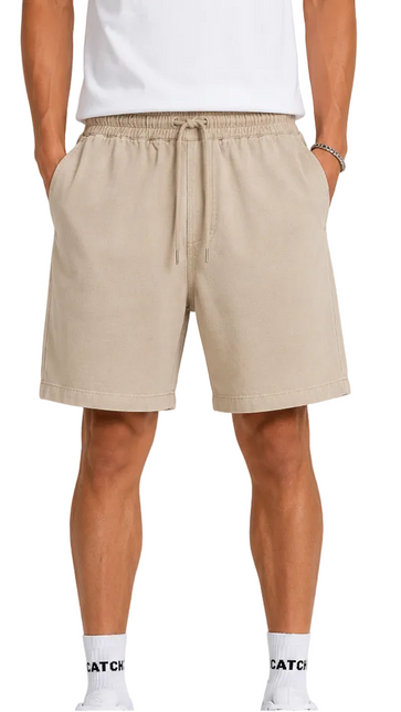 Vintage Washed Drawstring Shorts