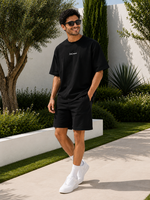 (A) Project Essential Box Fit T-Shirt – Black