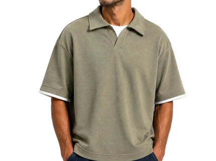 Signature Open Collar T-Shirt
