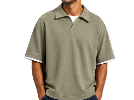 Zip Collar T-Shirt – Box Fit