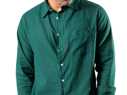 Premium Linen Long Sleeve Shirt - Green