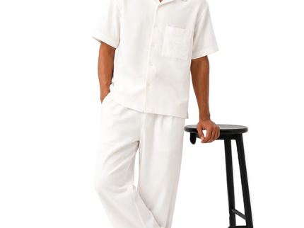 Ribbed Button-Up Lounge Set