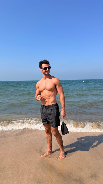 Catch Crinkle Texture Swim Shorts with Pouch