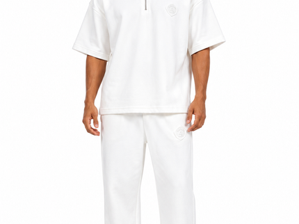 Zip-Up Collar Oversized Fit Quarter Zipper Suit