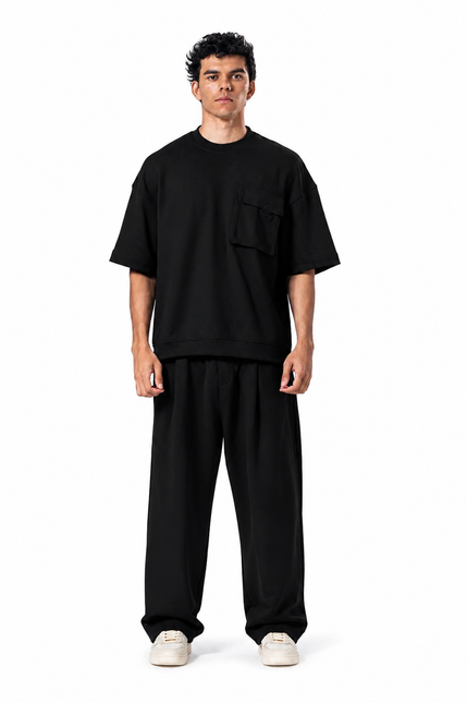 Crew Neck Oversized Fit Pocket Suit