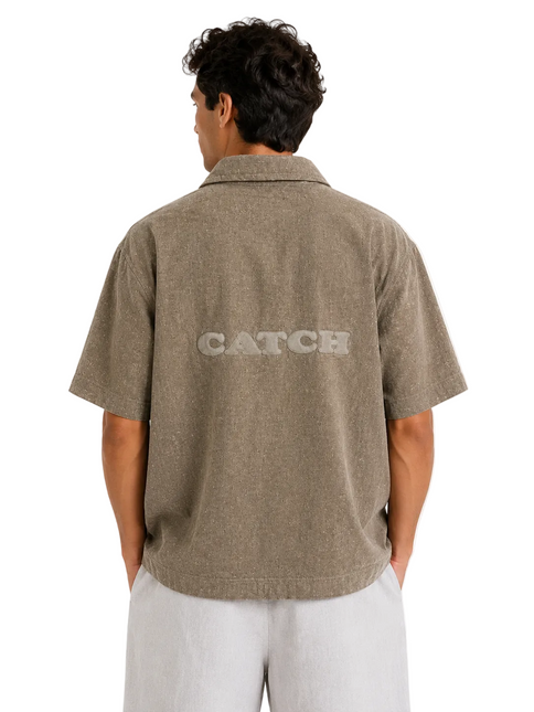 Midnight Texture Zip Overshirt