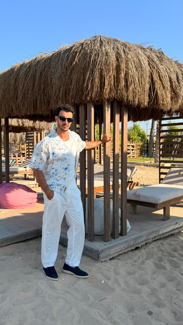 Abstract Splash Resort - Box Fit Shirt