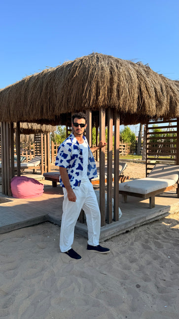 Blue Splash Resort Shirt – Box Fit