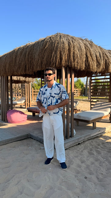 Blue Splash Resort Shirt – Box Fit
